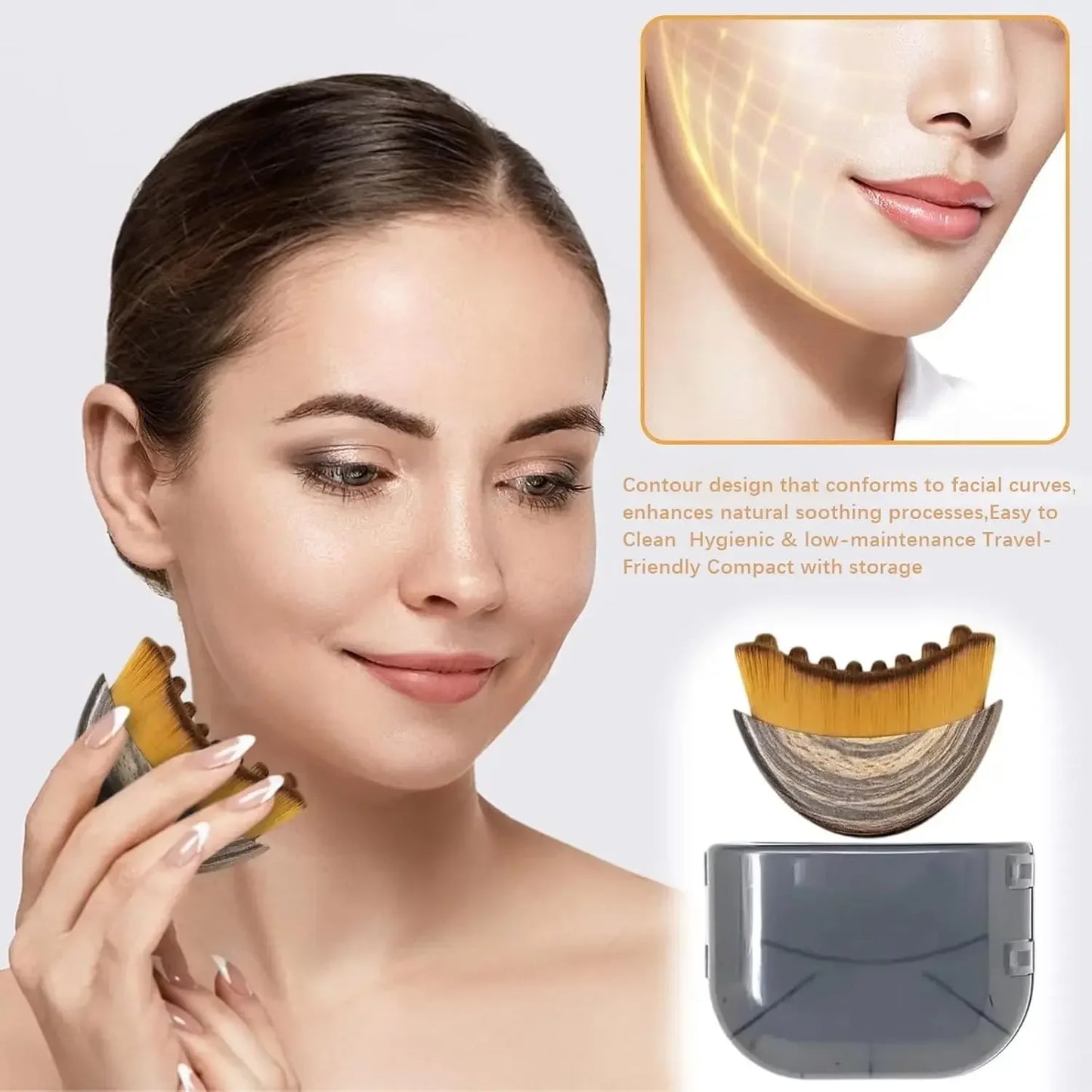 Zaarafy™ Lymphatic Contour Face Brush – Drainage Massager for Face & Chin Sculpting