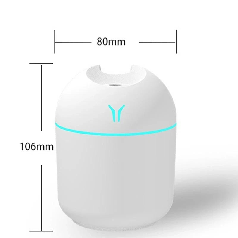 Zaarafy™ GlowMist Mini USB Air Humidifier & Aroma Diffuser (250ml)