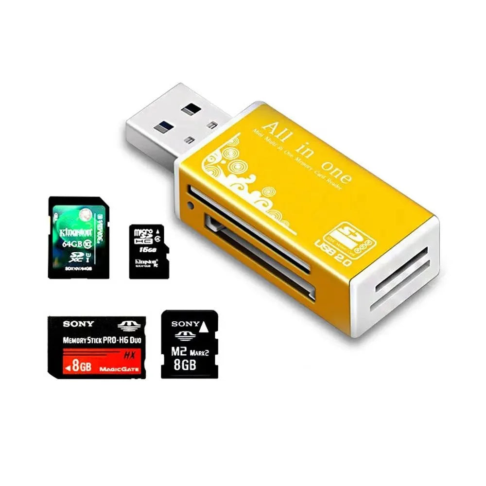 Zaarafy™ USB Card Reader – Multi-Port SD/TF Card & USB Flash Drive Adapter, USB 2.0 & 3.0