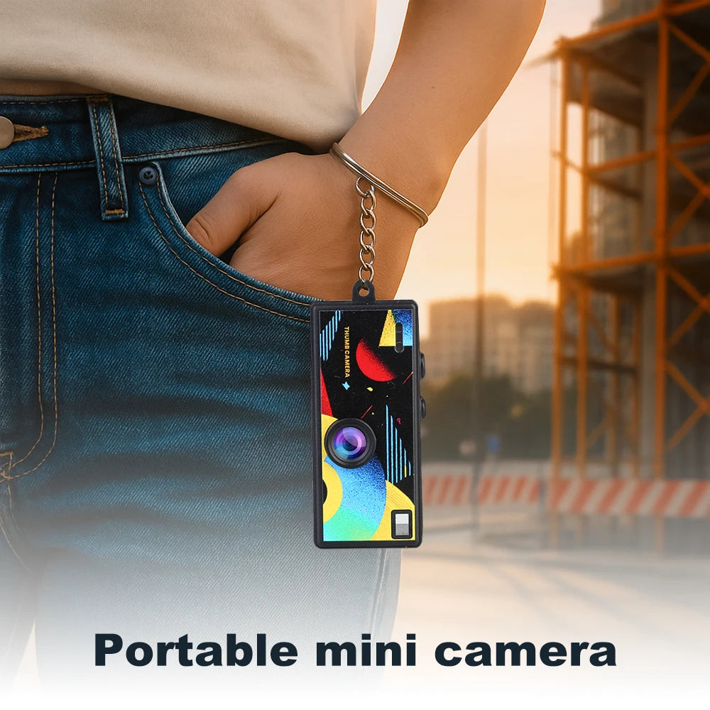 Zaarafy™ Magecam Mini Keychain Camera – 1080P HD, Flash, Retro Design, Memory Card Support
