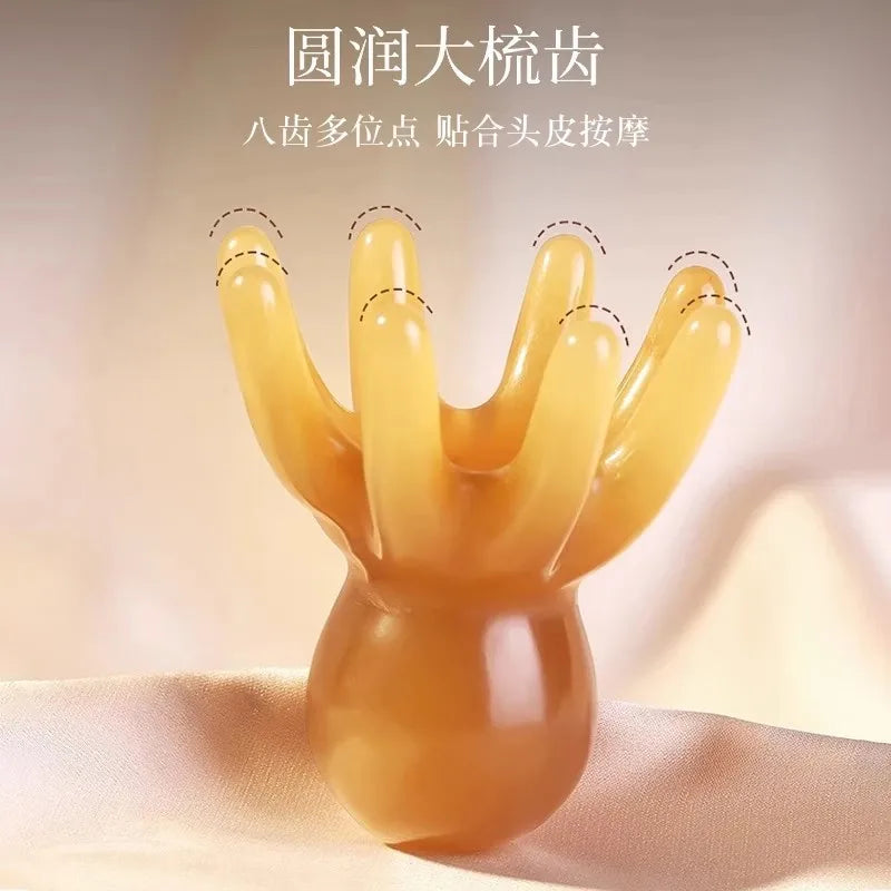 Zaarafy™ Resin Octopus Gua Sha Massage Comb – SPA Scalp & Fatigue Relief