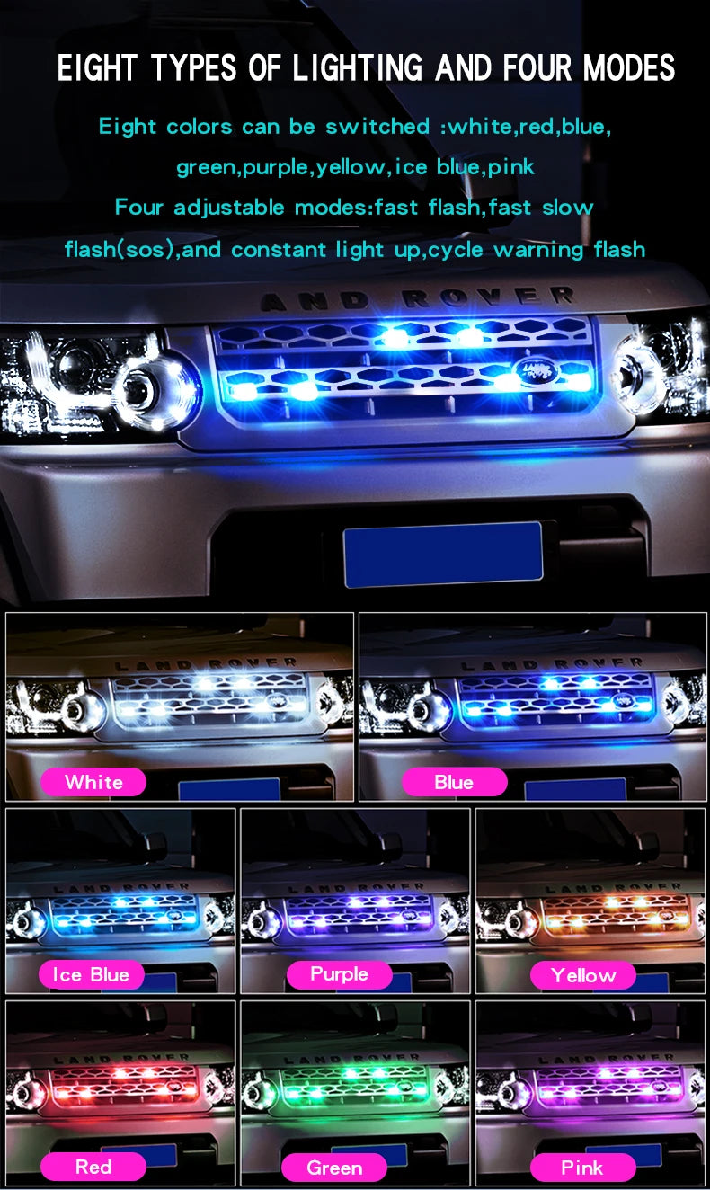 Zaarafy™ RGB LED Strobe Warning Light – Wireless Aircraft Flash Light, USB Rechargeable Motorcycle Light