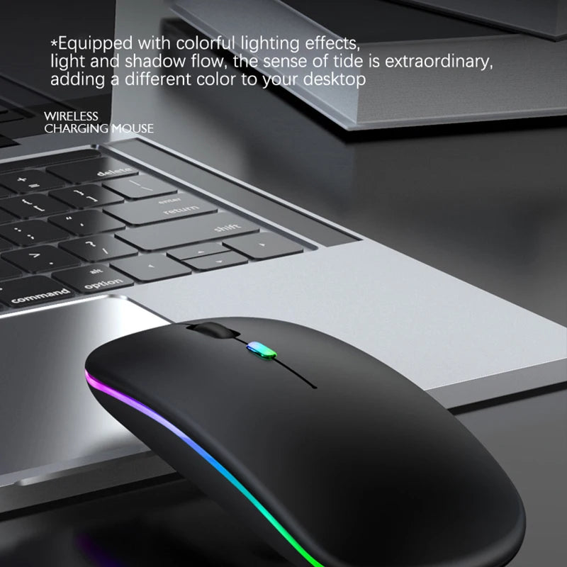 Zaarafy™ RGB Wireless Bluetooth Gaming Mouse – 1600 DPI, Rechargeable, Silent Click