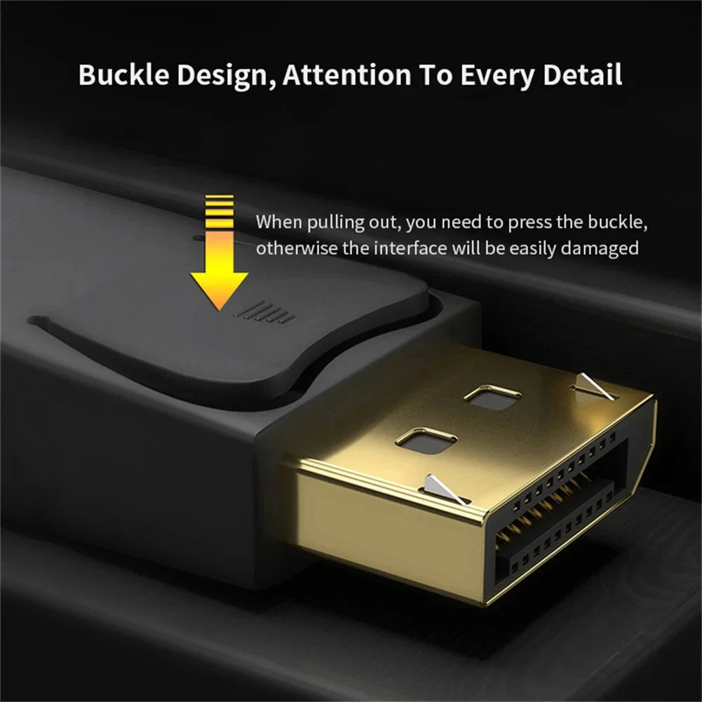 Zaarafy™ DisplayPort to HDMI Cable 4K – 1.8M DP to HD Adapter Male to Female for Monitor & Projector