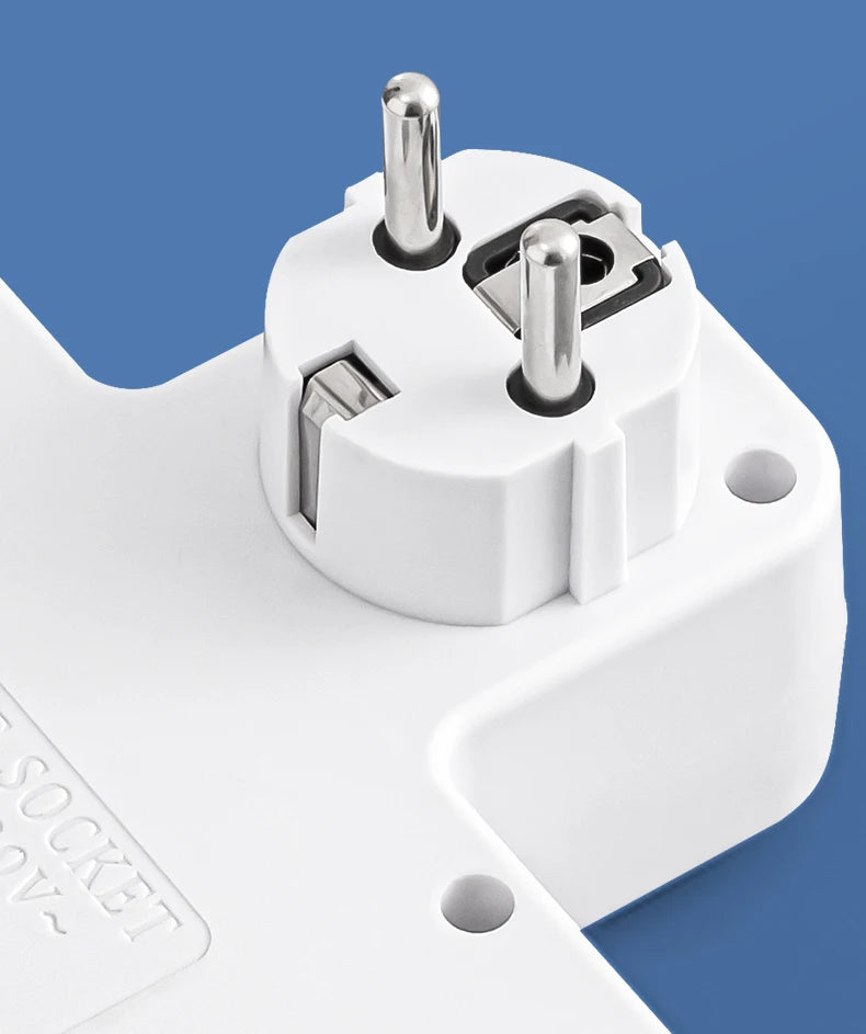 Zaarafy™ EU 4-Socket Outlet Extender with USB Type-C Ports – 2500W, CE Certified