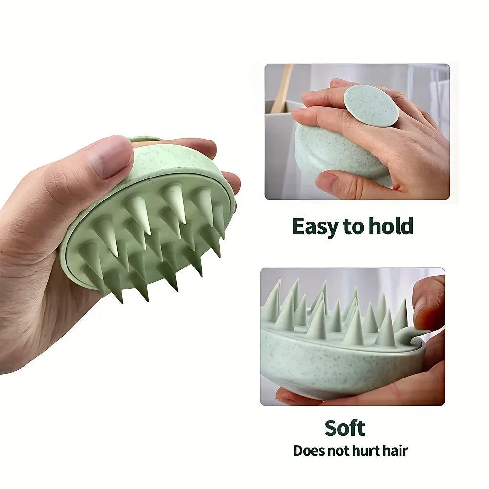 Zaarafy™ Silicone Shampoo Scalp Massage Brush – Deep Cleansing, Hair Washing Comb