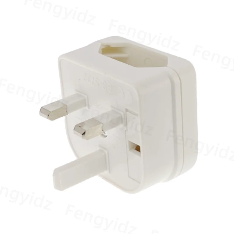 Zaarafy™ EU to UK Travel Plug Adapter – 2 Pin to 3 Pin, 2200W, CE Certified