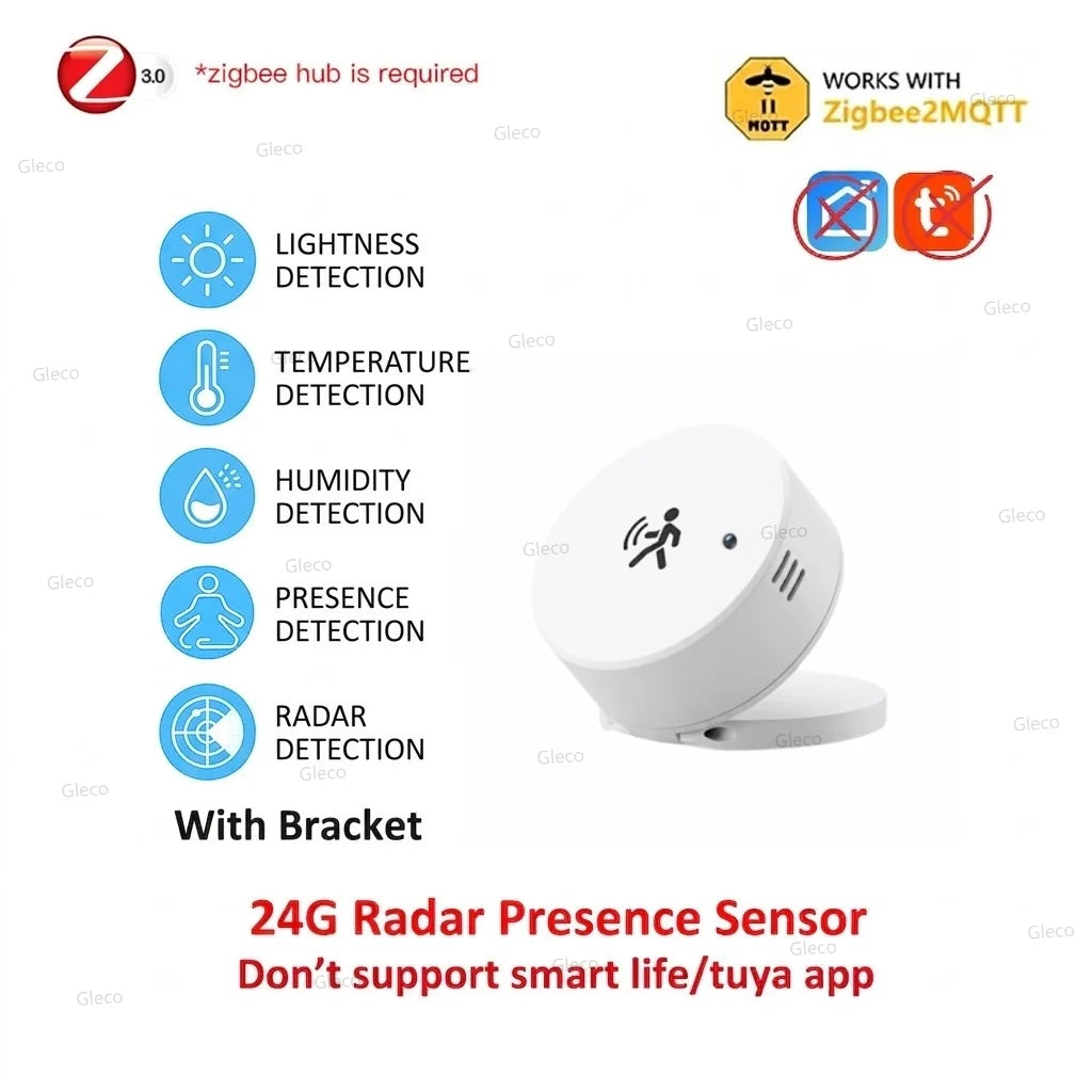 Zaarafy™ Zigbee 24G mmWave Radar Presence Sensor – Human Motion & Static Detection, Smart Home Automation