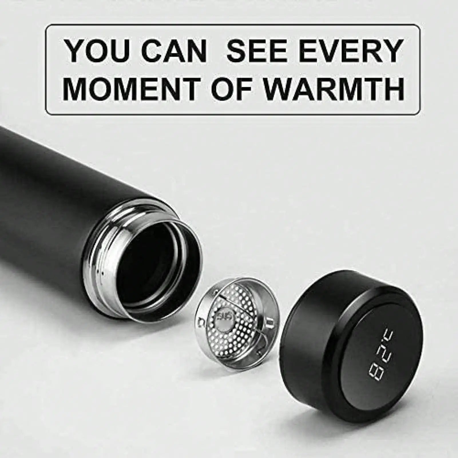 Zaarafy™ 500ml Stainless Steel Vacuum Insulated Water Bottle – Hot & Cold, Leak-Proof Travel Mug