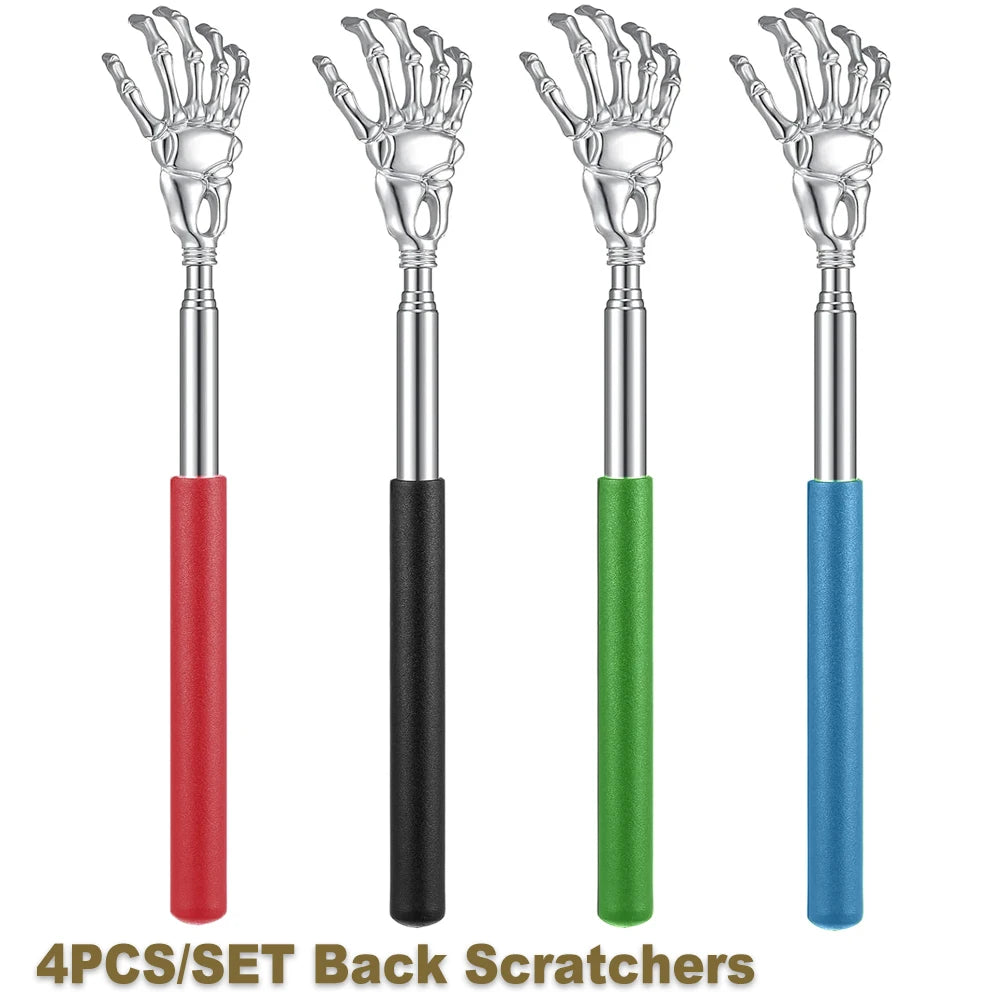 Zaarafy™ Telescoping Back Scratcher – Stainless Steel, Extendable for Human & Pets