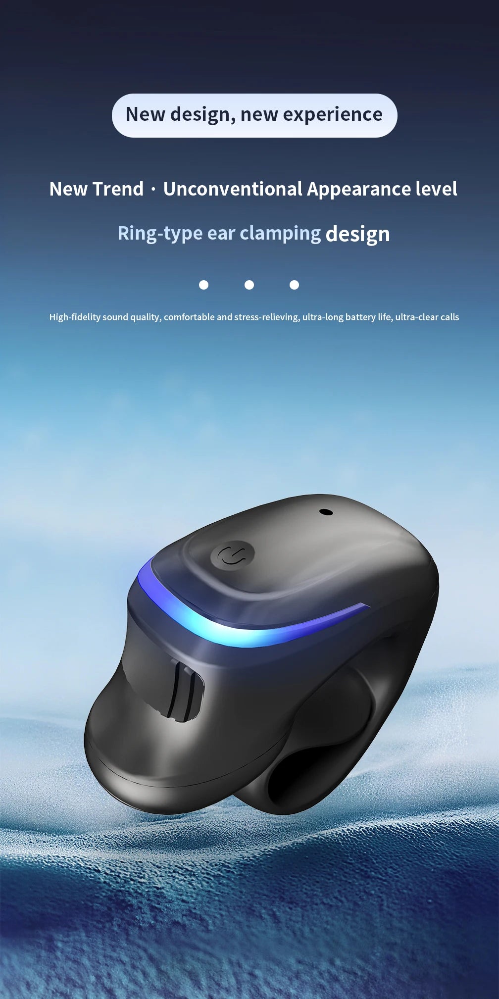 Zaarafy™ Bone Conduction Clip-On Bluetooth Earphone – Monaural Wireless Business Headset