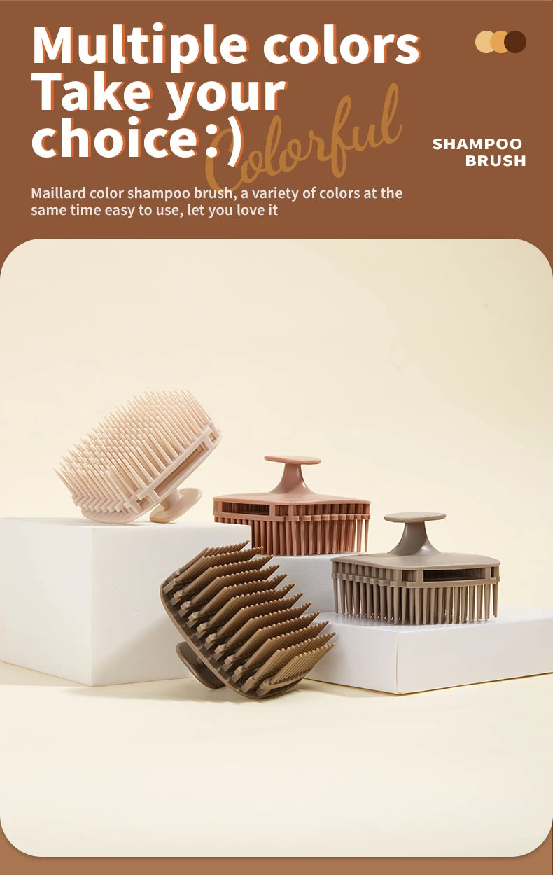 Zaarafy™ Silicone Scalp Massage Shampoo Brush – Deep Clean Hair Washing Tool
