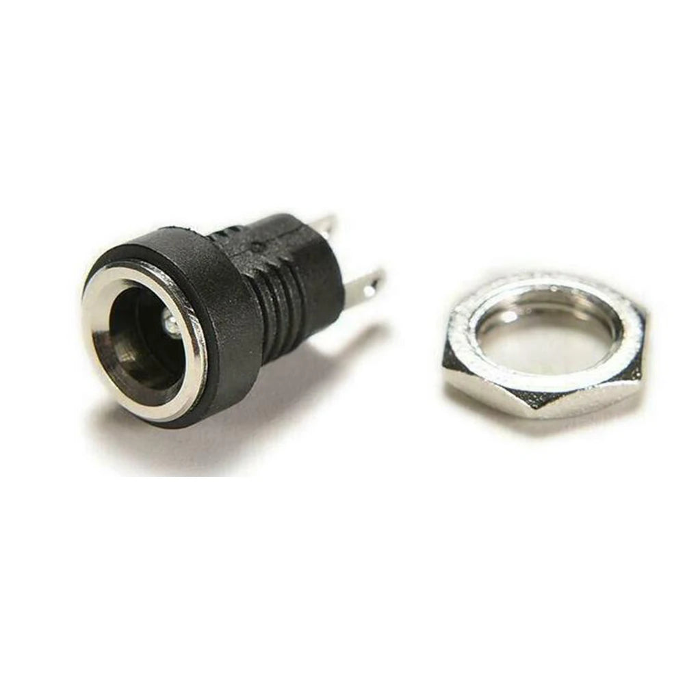 Zaarafy™ DC Power Connector Set – 5 Pairs 2.1mm x 5.5mm Male & Female Jack, 12V Panel Mount