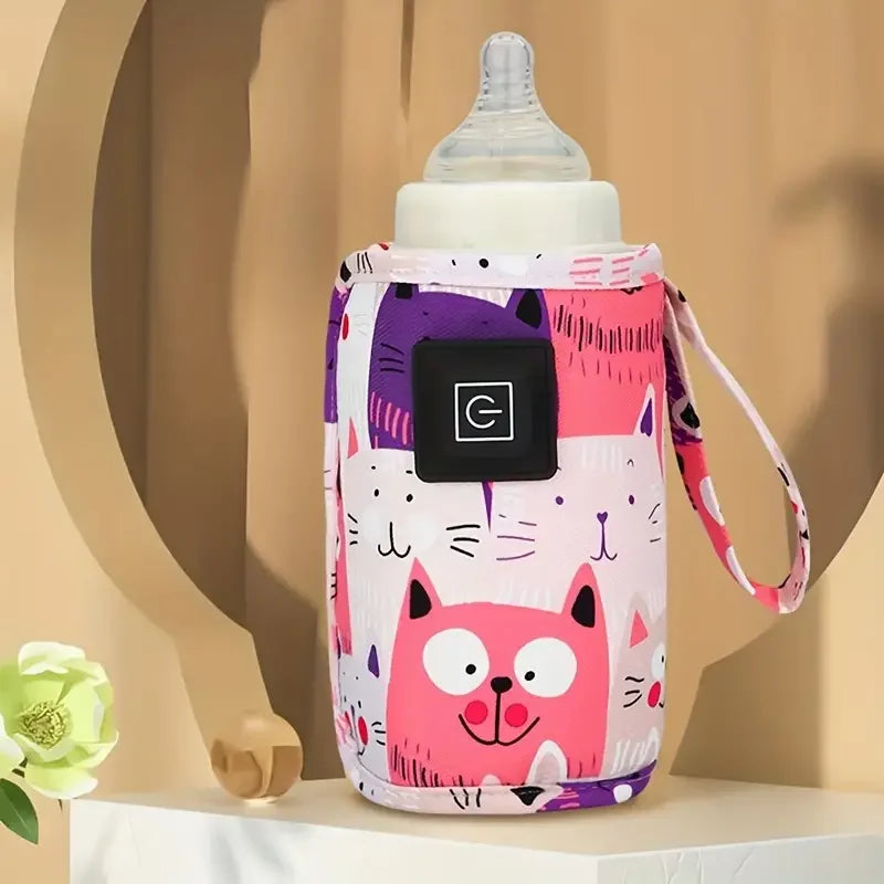 Zaarafy™ USB Portable Baby Bottle Warmer – Travel Stroller Insulated Bag, Nursing Bottle Heater