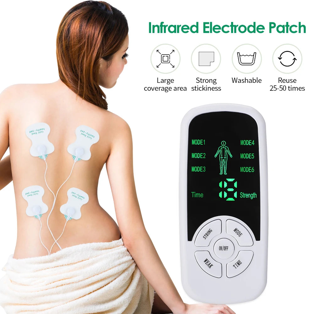 Zaarafy™ EMS Pulse Electric Muscle Stimulator – Back & Neck Massager, TENS Acupuncture Therapy