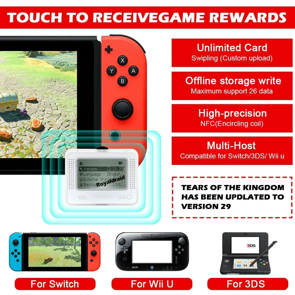 Zaarafy™ Amiibo NFC Card Emulator – Infinite Card Swipe Game Simulator for Nintendo Switch, 3DS & Wii U