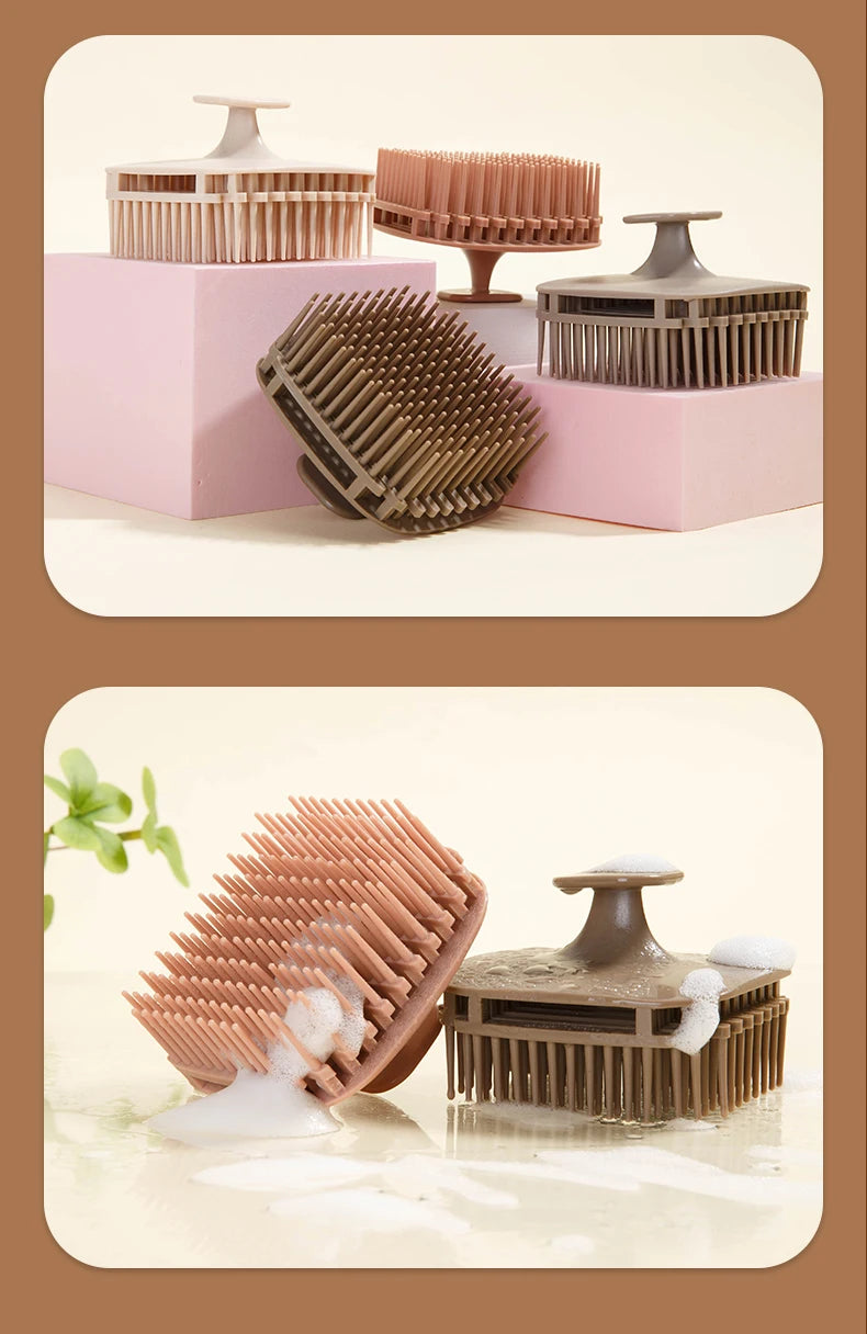 Zaarafy™ Silicone Scalp Massage Shampoo Brush – Deep Clean Hair Washing Tool