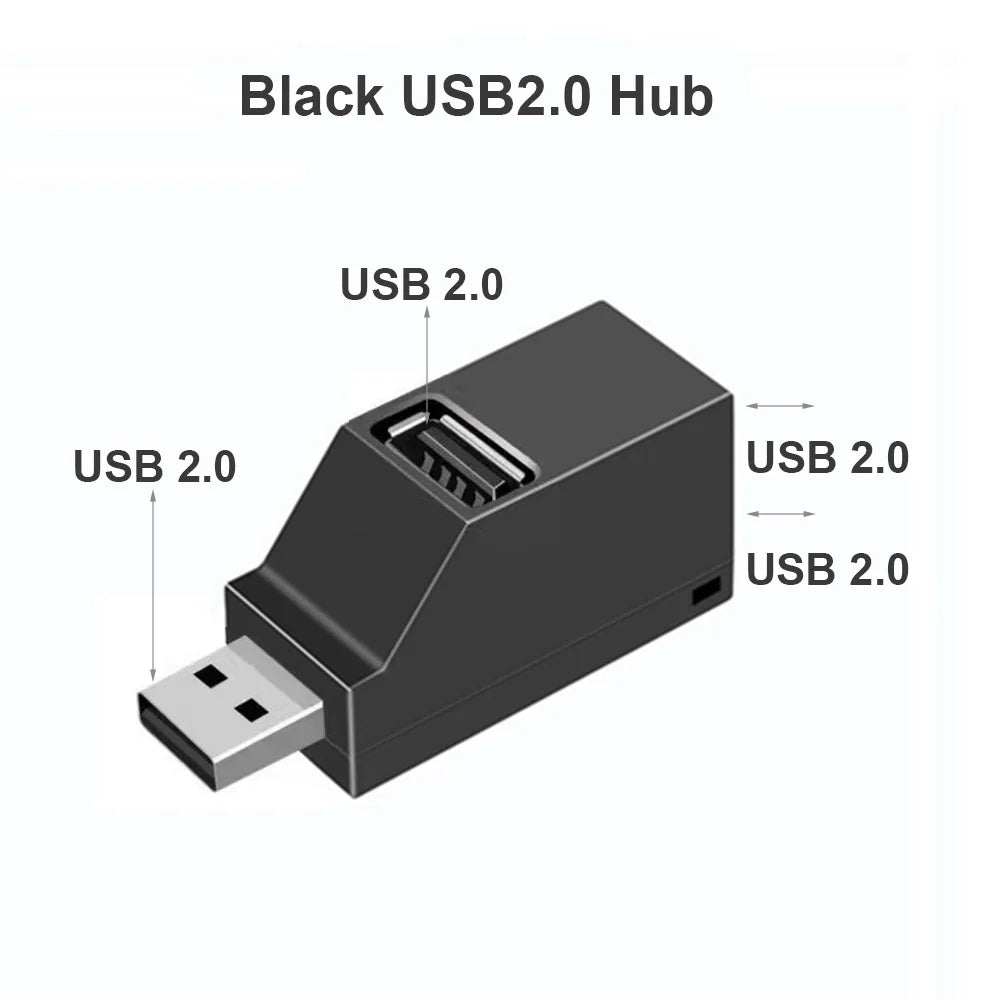 Zaarafy™ USB 3.0 Hub Mini Splitter – 1 to 3 Port High Speed Adapter for PC & Laptop
