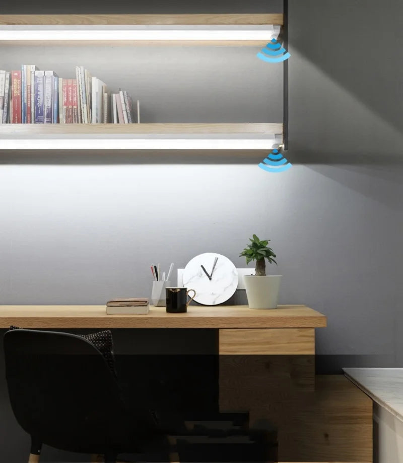 Zaarafy™ Motion Sensor LED Night Light Bar – USB Rechargeable, Cabinet & Staircase Strip Lamp