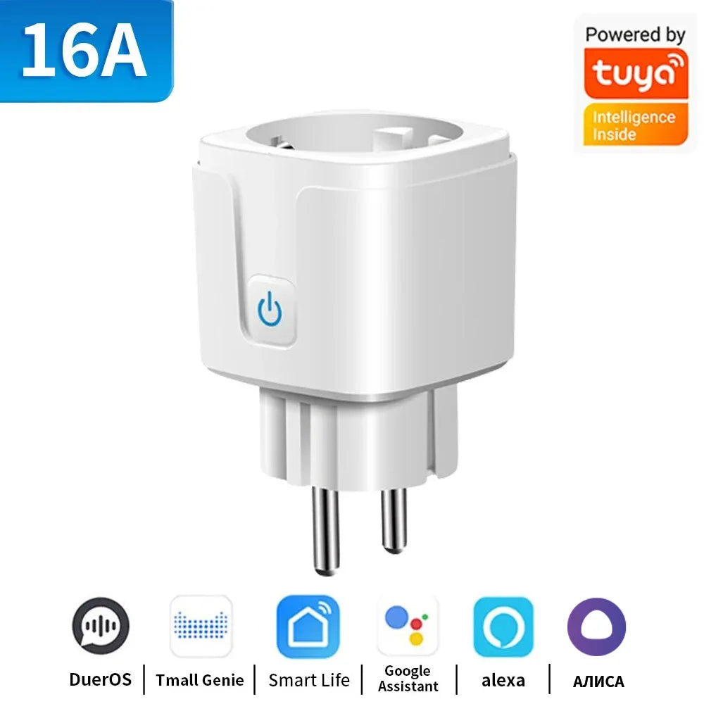 Zaarafy™ TNCE Tuya Smart Plug – WiFi & Zigbee 3.0, 16A/20A Power Monitor, Alexa Voice Control