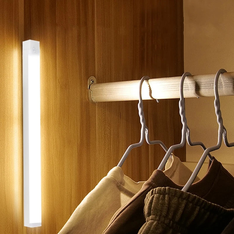 Zaarafy™ Motion Sensor LED Night Light Bar – USB Rechargeable, Cabinet & Staircase Strip Lamp
