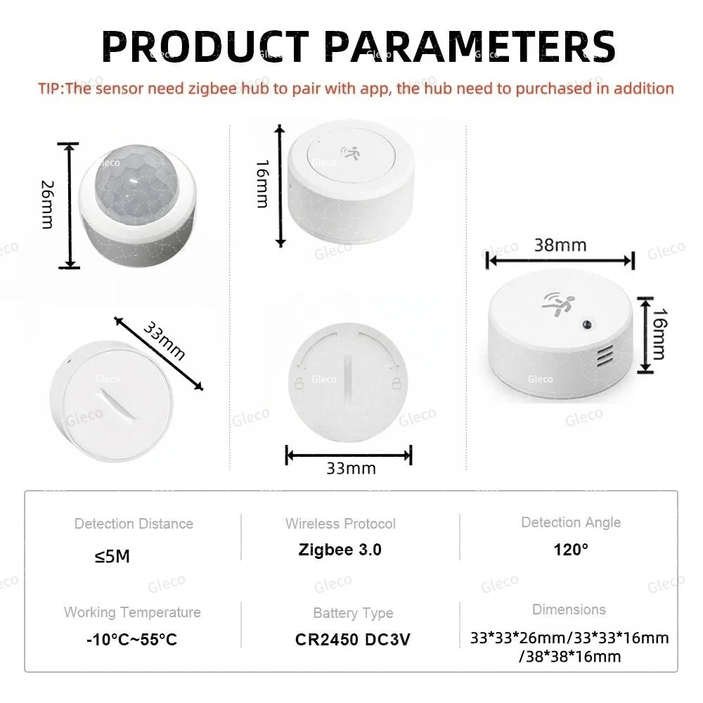 Zaarafy™ Zigbee 24G mmWave Radar Presence Sensor – Human Motion & Static Detection, Smart Home Automation