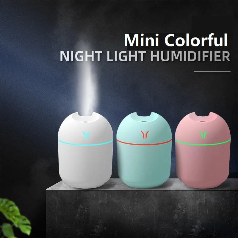 Zaarafy™ GlowMist Mini USB Air Humidifier & Aroma Diffuser (250ml)