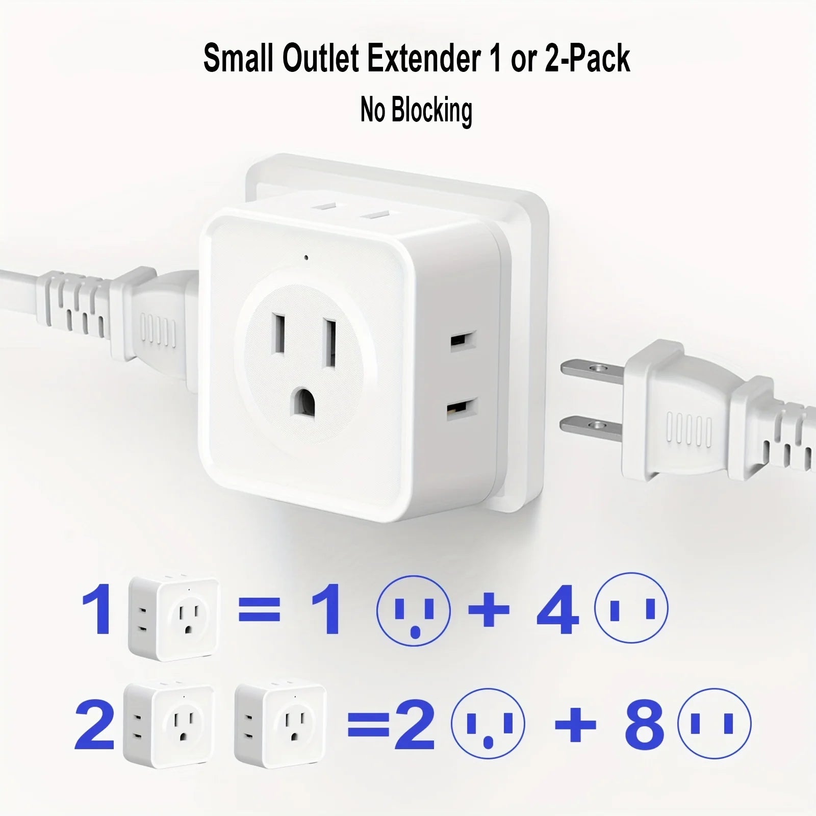 Zaarafy™ 5-Way Wall Outlet Extender – Multi Plug Splitter for Travel, Home & Office