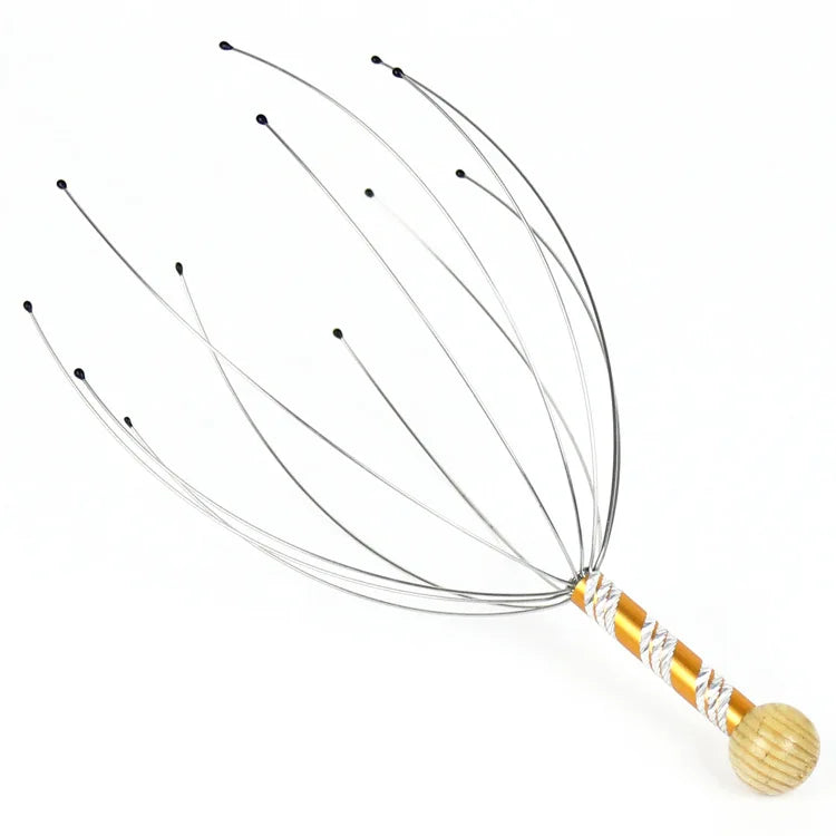 Zaarafy™ Octopus Head Massager – Stainless Steel Scalp Scratcher, Brain Massage Claw