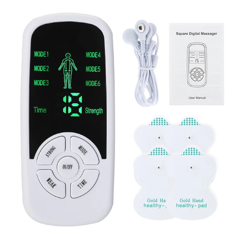 Zaarafy™ EMS Pulse Electric Muscle Stimulator – Back & Neck Massager, TENS Acupuncture Therapy