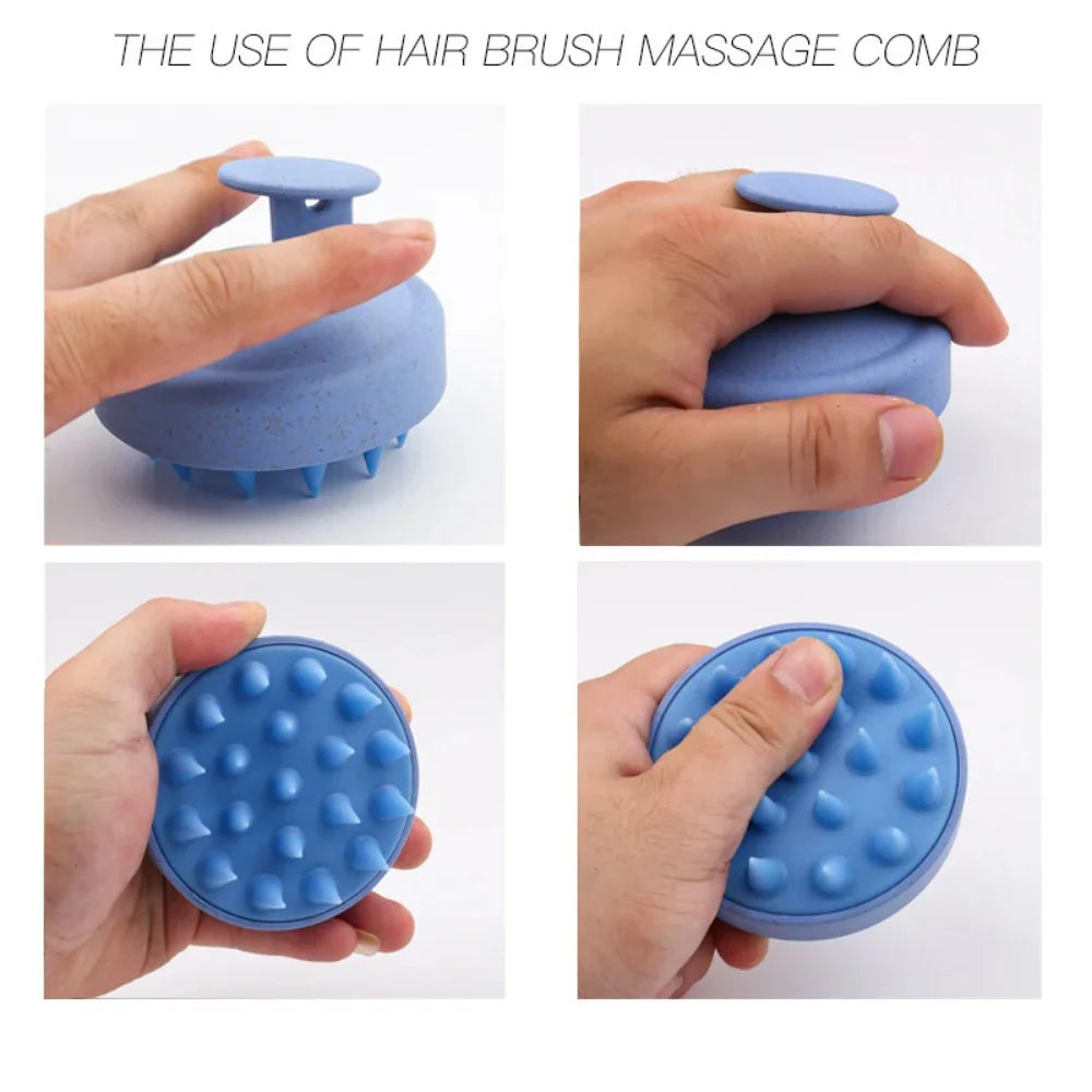 Zaarafy™ Silicone Shampoo Scalp Massage Brush – Deep Cleansing, Hair Washing Comb