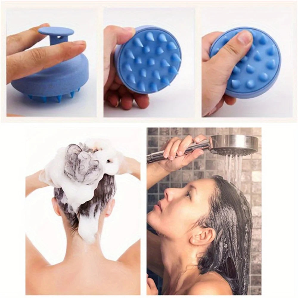 Zaarafy™ Silicone Shampoo Scalp Massage Brush – Deep Cleansing, Hair Washing Comb