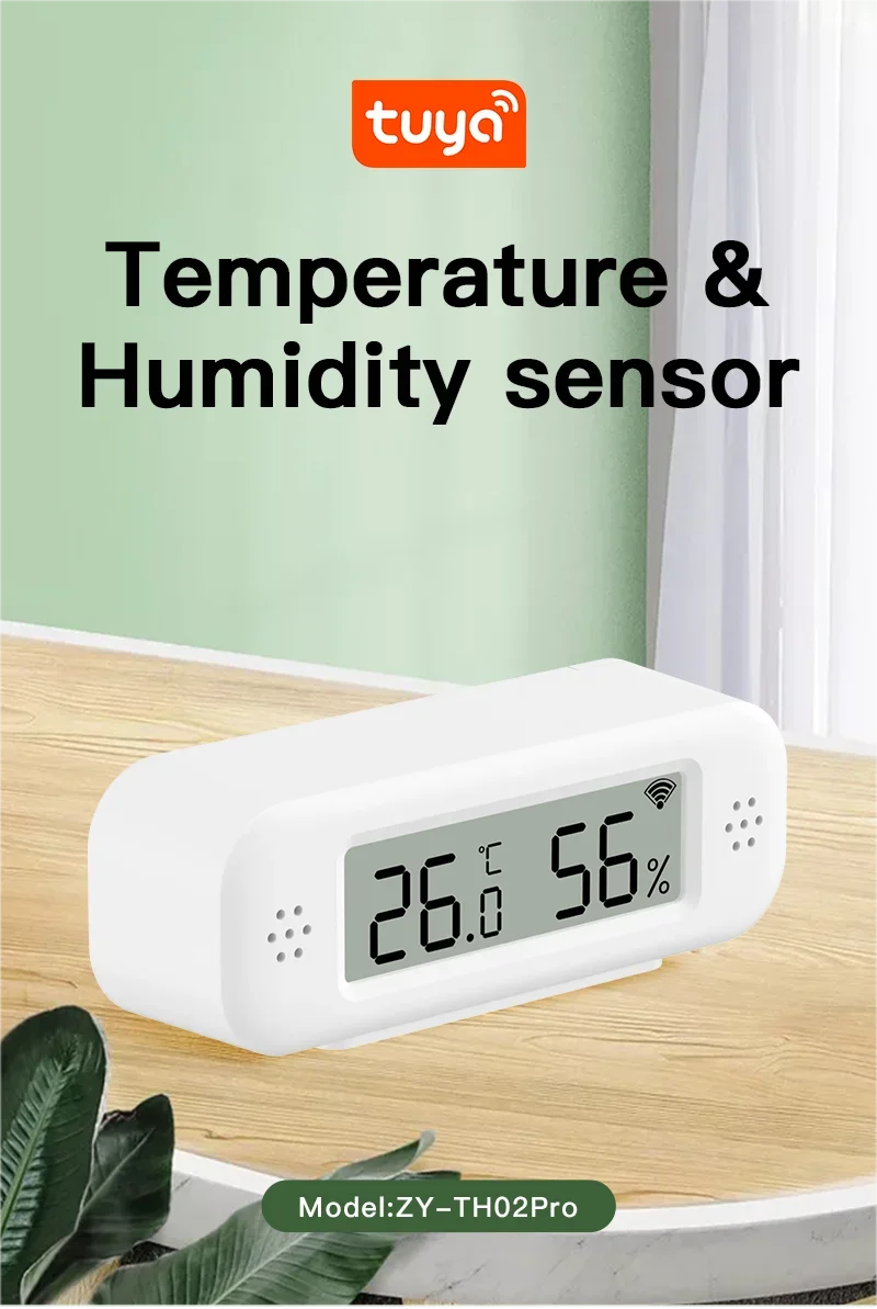 Zaarafy™ Tuya WiFi Zigbee Temperature & Humidity Sensor – Smart Hygrometer, Alexa & Yandex Compatible