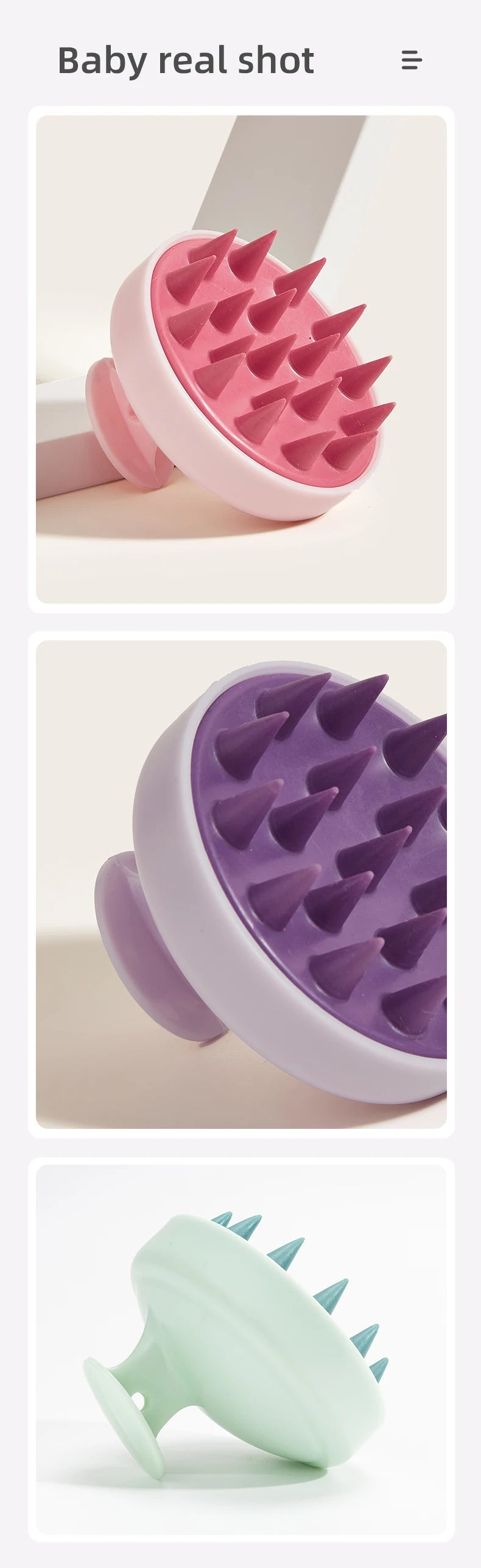 Zaarafy™ Silicone Scalp Hair Massager Brush – Spa Shampoo Comb, Deep Cleansing & Relaxation