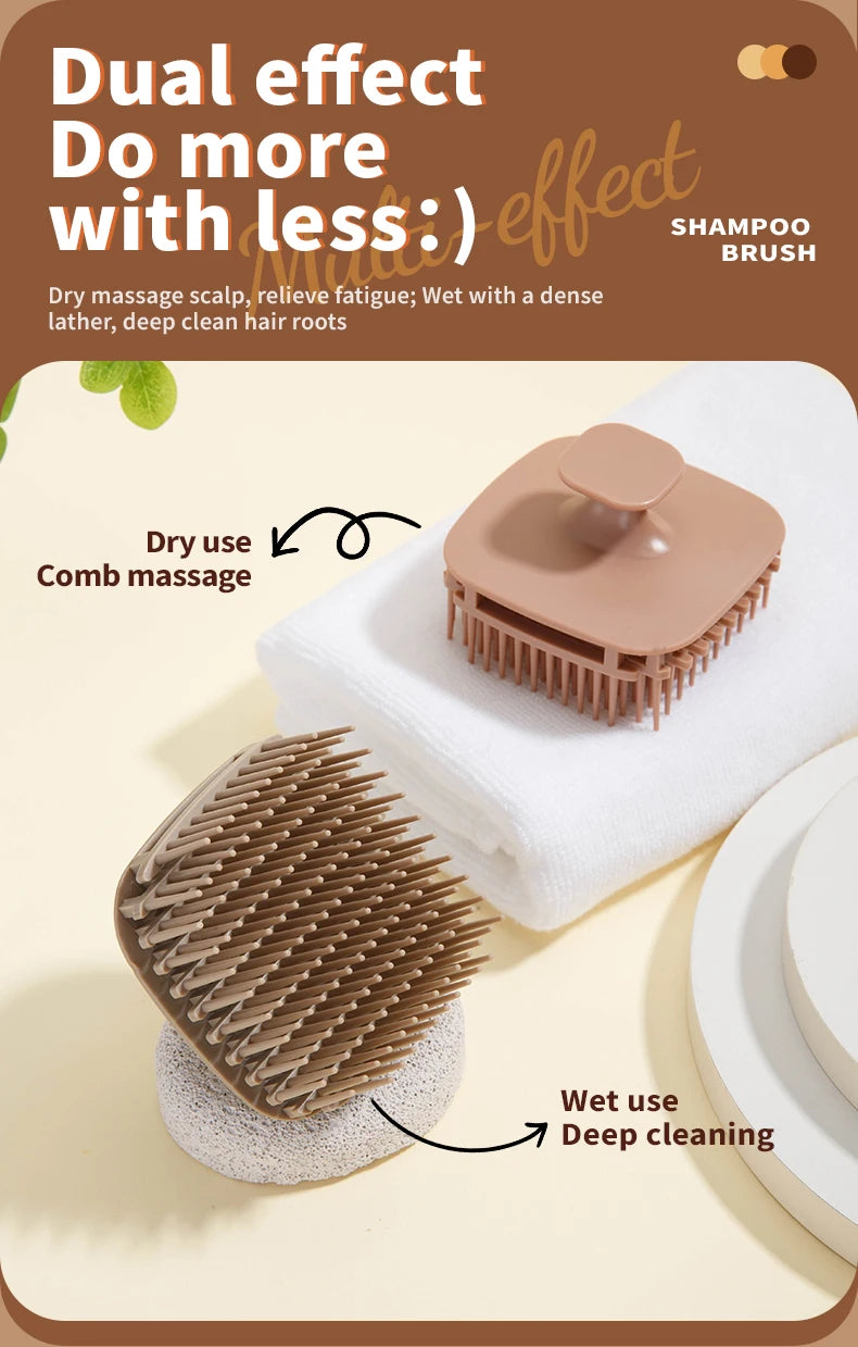 Zaarafy™ Silicone Scalp Massage Shampoo Brush – Deep Clean Hair Washing Tool