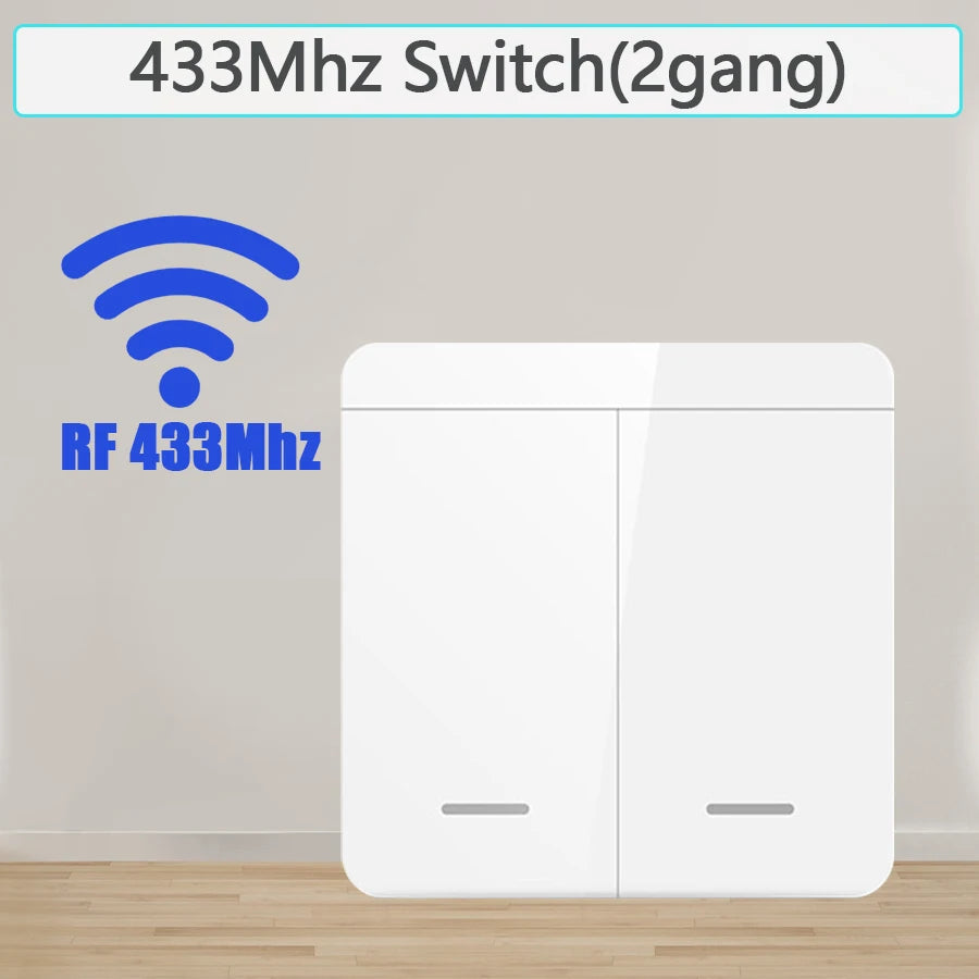 Zaarafy™ RF433 Wireless Remote Light Switch – 1/2/3 Gang, 10A 110V-220V, No Wiring Needed
