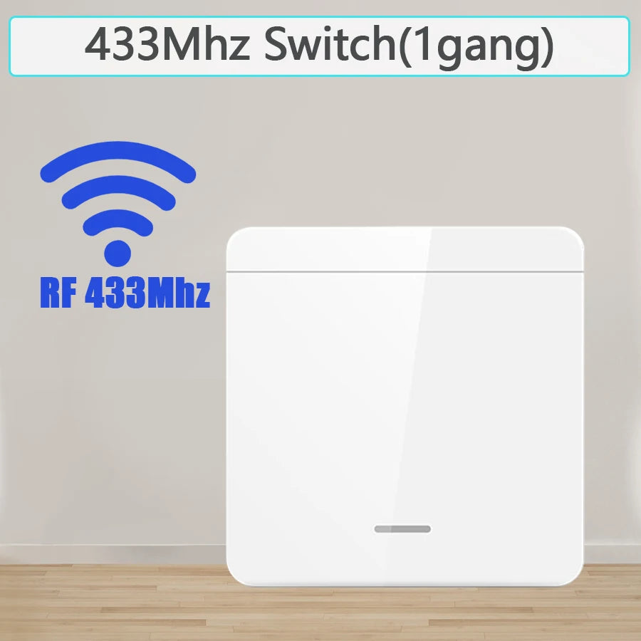 Zaarafy™ RF433 Wireless Remote Light Switch – 1/2/3 Gang, 10A 110V-220V, No Wiring Needed