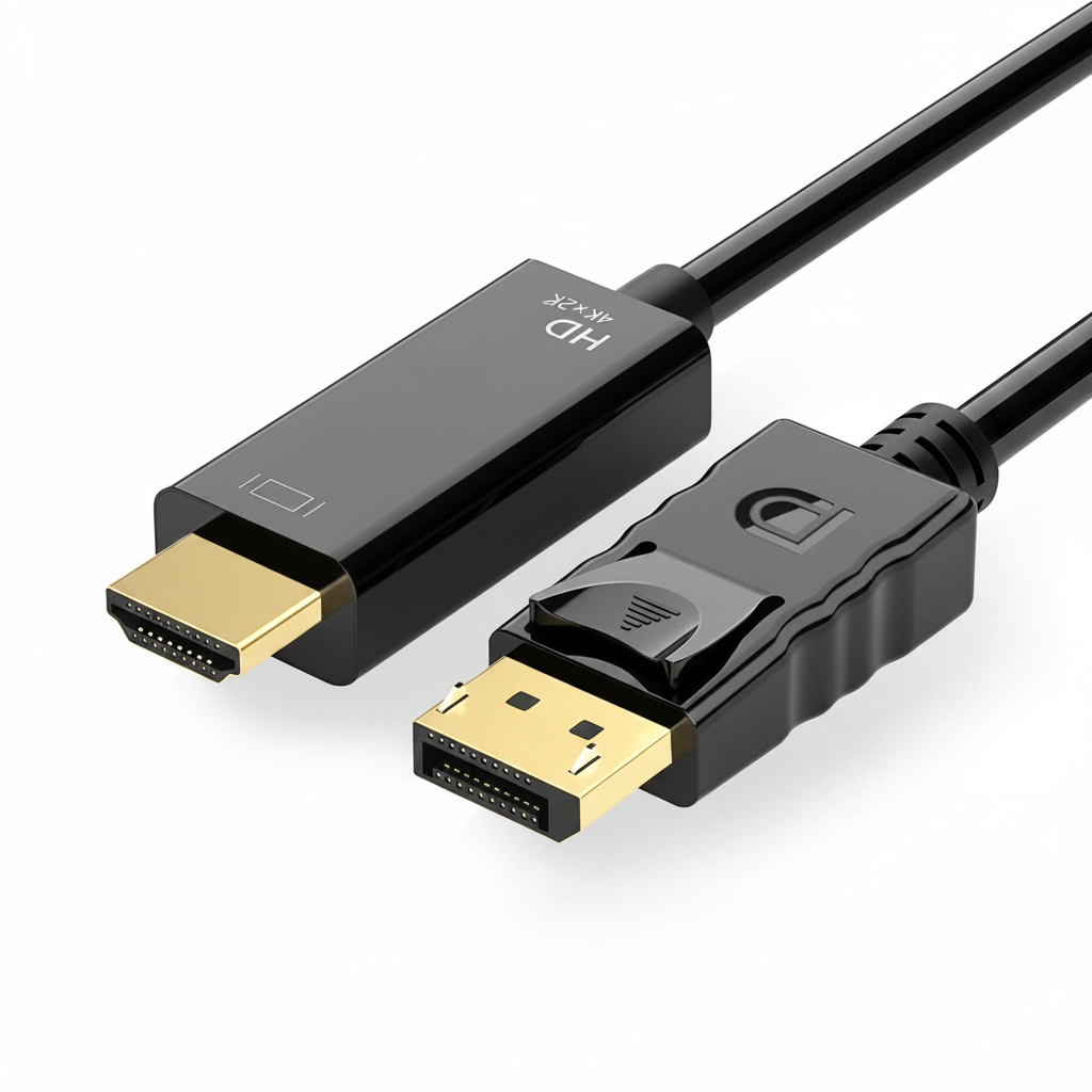 Zaarafy™ DisplayPort to HDMI Cable 4K – 1.8M DP to HD Adapter Male to Female for Monitor & Projector