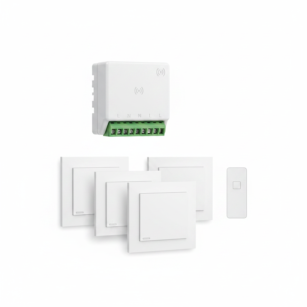 Zaarafy™ RF433 Wireless Remote Light Switch – 1/2/3 Gang, 10A 110V-220V, No Wiring Needed
